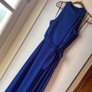 Elegant Blue Sleeveless jumpsuit
